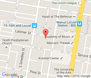 Google Maps view of the parking garage location